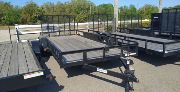 Triple Crown 7X18 Utility Trailer | Black | Rear Gate | ATV7X18
